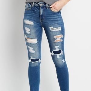 Kancan high waisted destructed jeans
